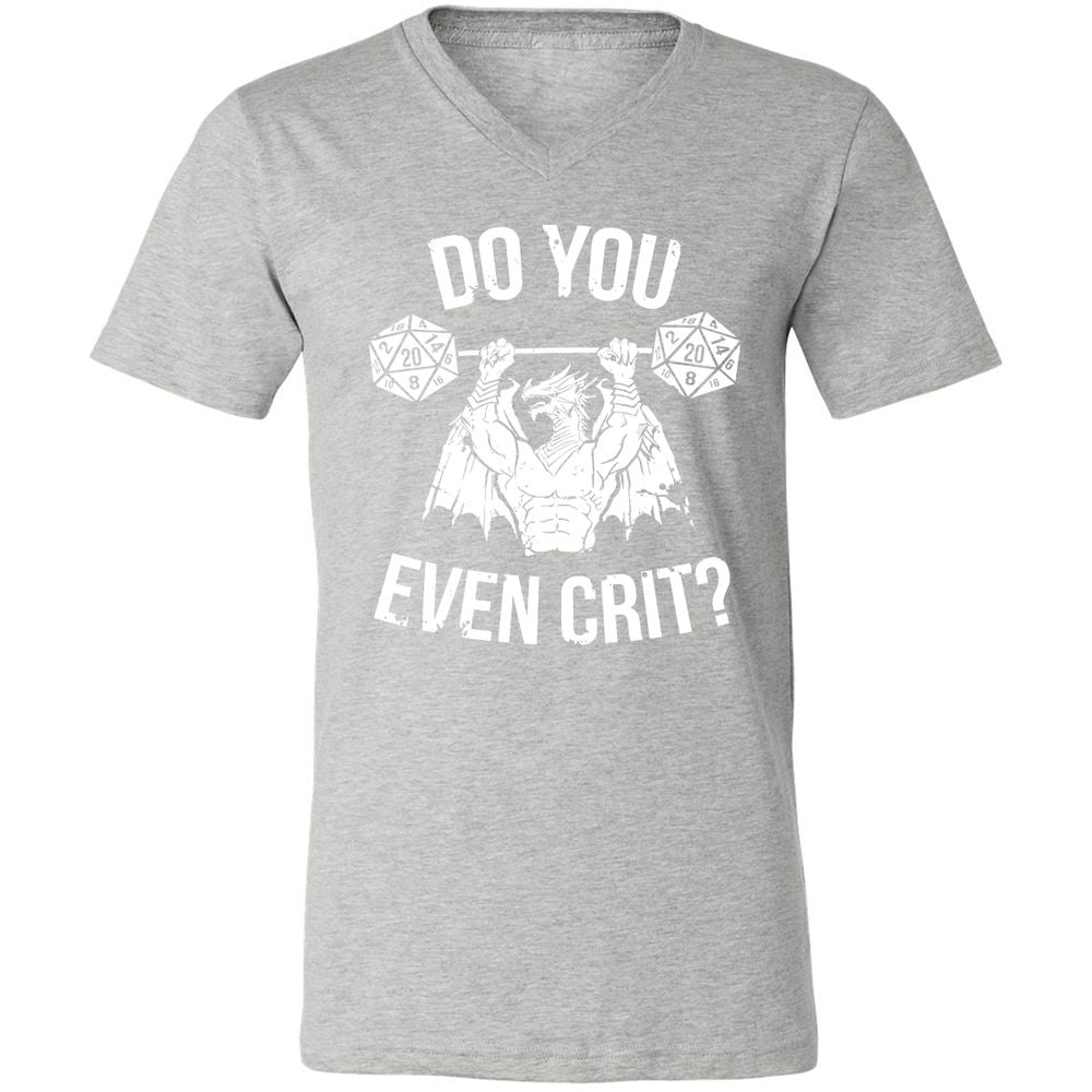 Do You Even Crit Unisex V-Neck T-Shirt - Athletic Heather - 7