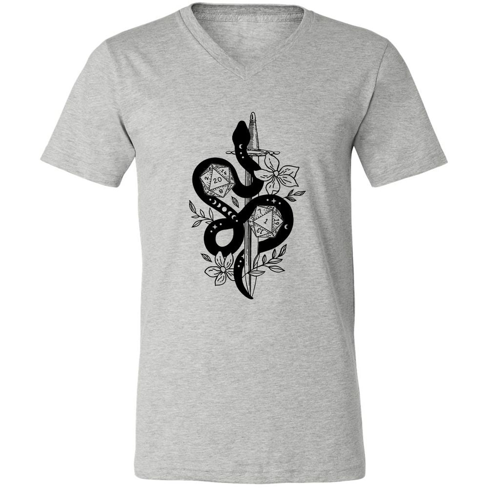 D20 Snake and Sword - Athletic Heather - 7