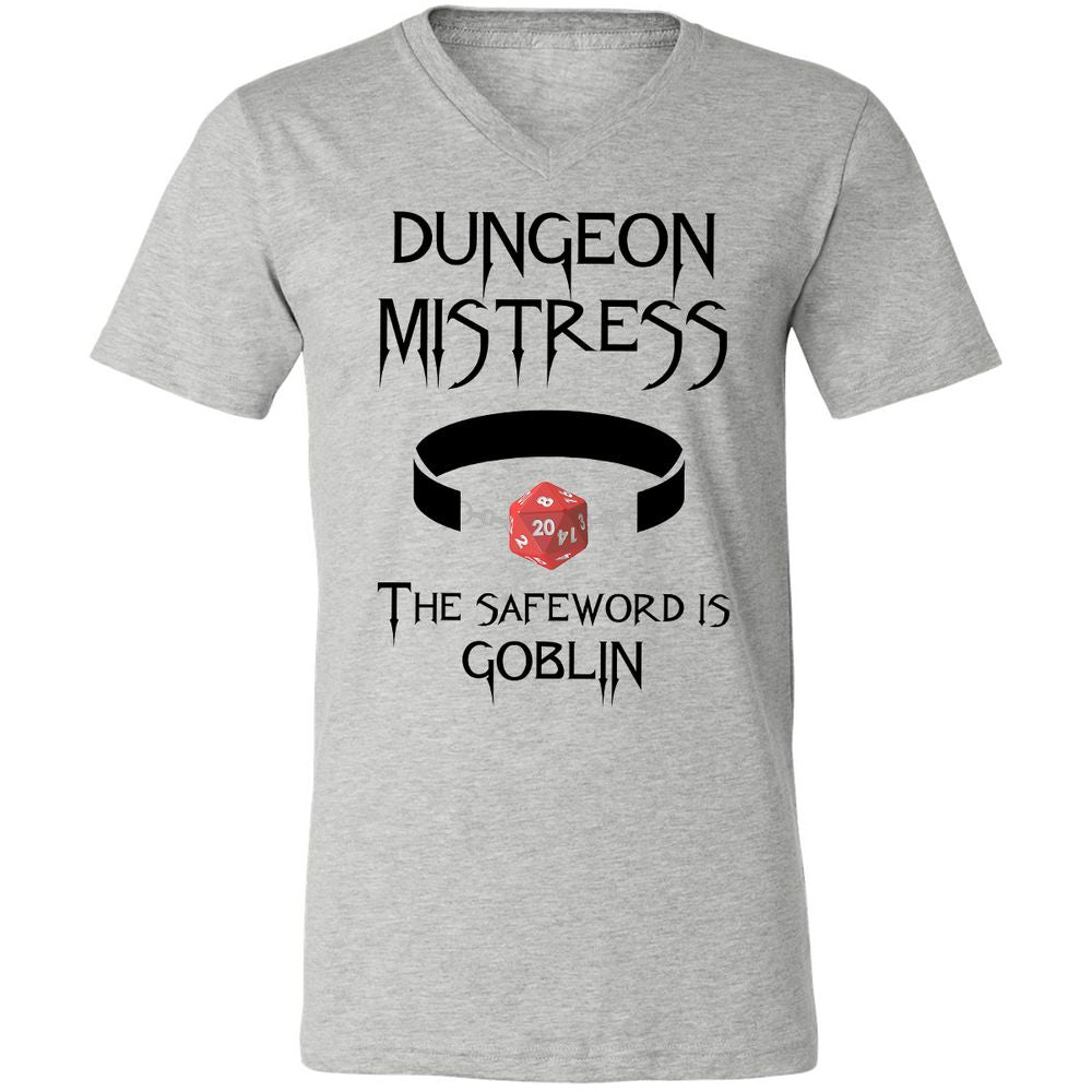 Dungeon Mistress Unisex V-Neck T-Shirt - Athletic Heather - 7