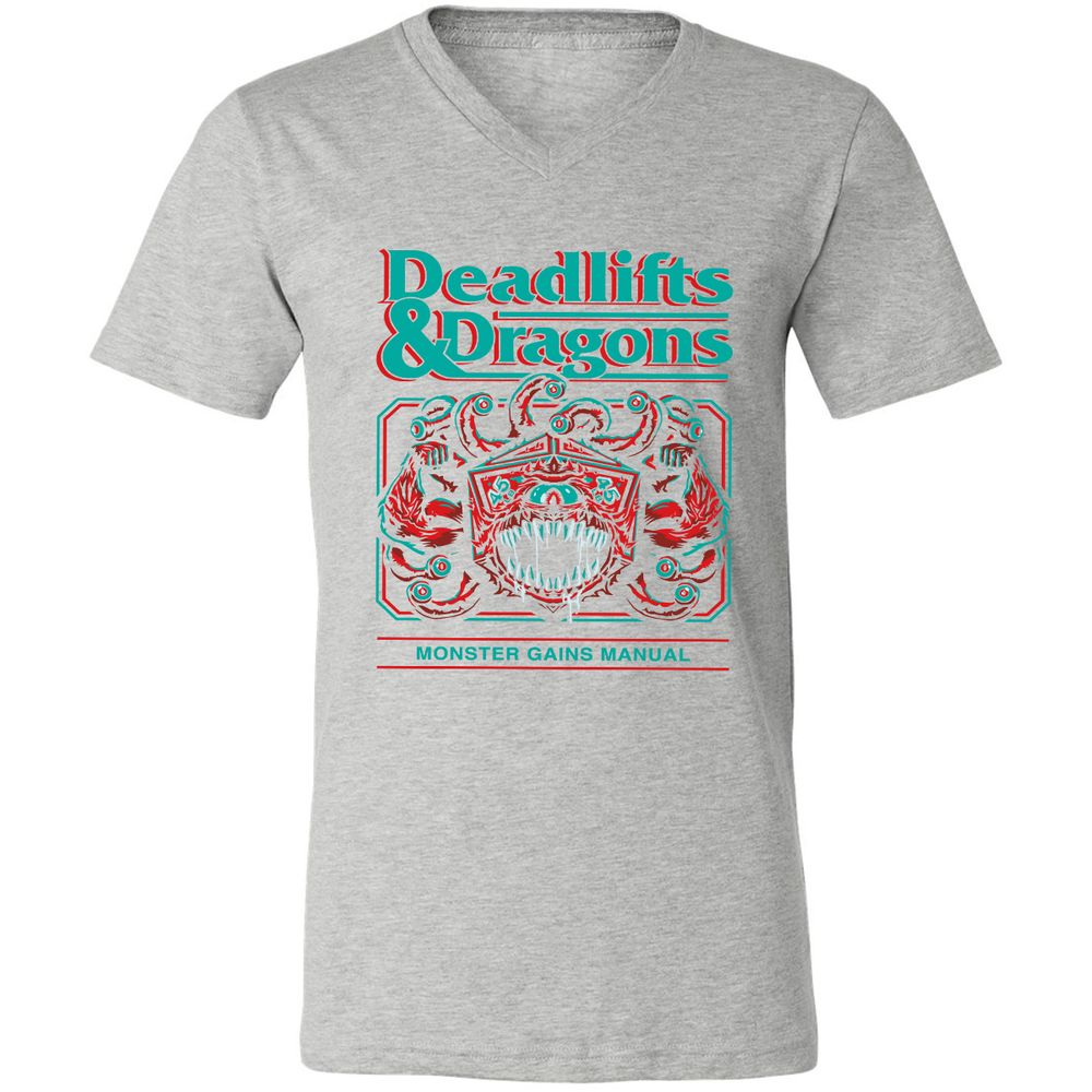 Deadlifts & Dragons Beholder - Athletic Heather - 7