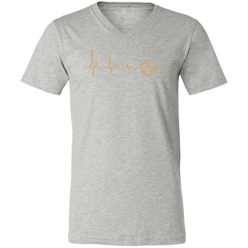 D20 Dice Is My Life Unisex V-Neck T-Shirt - Athletic Heather - 7