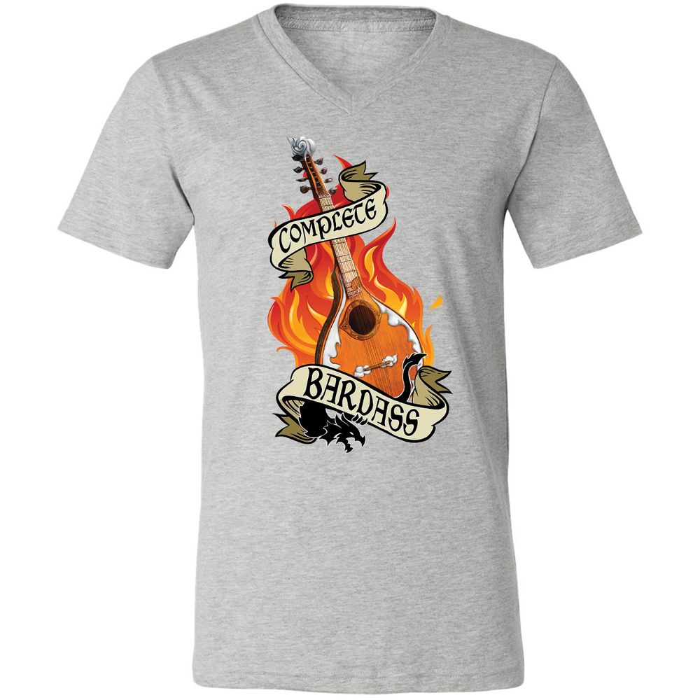 Complete Bardass Unisex V-Neck T-Shirt - Athletic Heather - 7