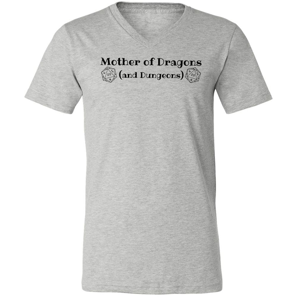 Mother Of Dragons Unisex V-Neck T-Shirt - Athletic Heather - 7