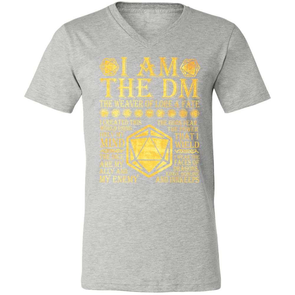 I Am The DM Unisex V-Neck T-Shirt - Athletic Heather - 7