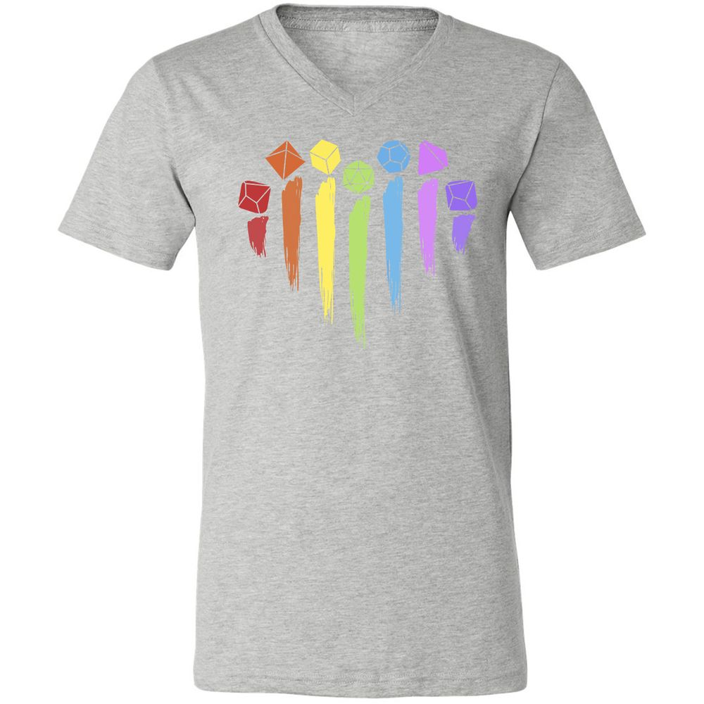 Dice Rainbow Heart Shape - Athletic Heather - 7