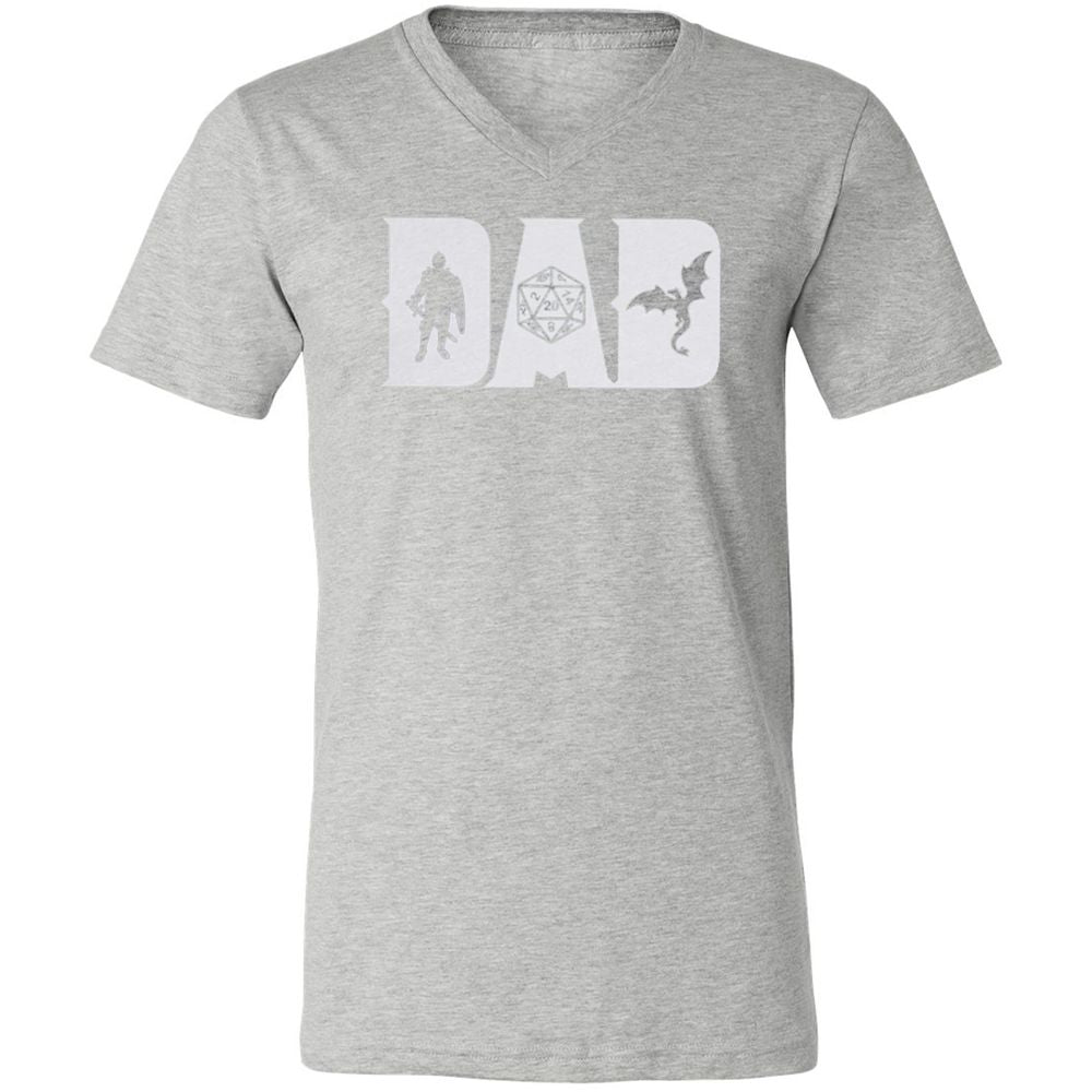 Dad Fathers Day Unisex V-Neck T-Shirt - Athletic Heather - 7