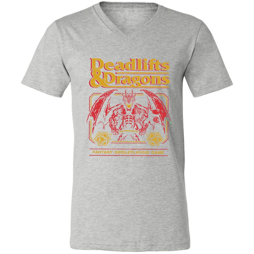 Deadlifts & Dragons - Athletic Heather - 7