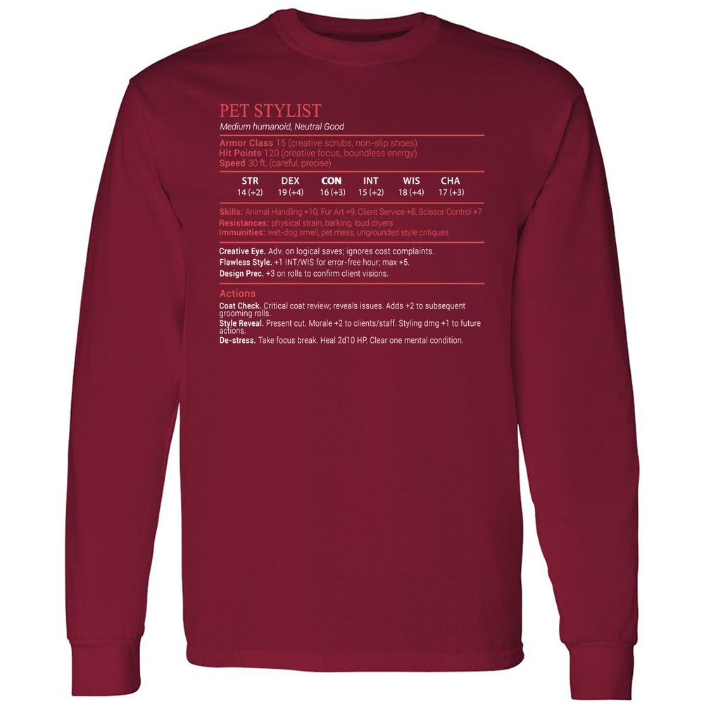 Pet Stylist Stats Block - Cardinal Red - 7