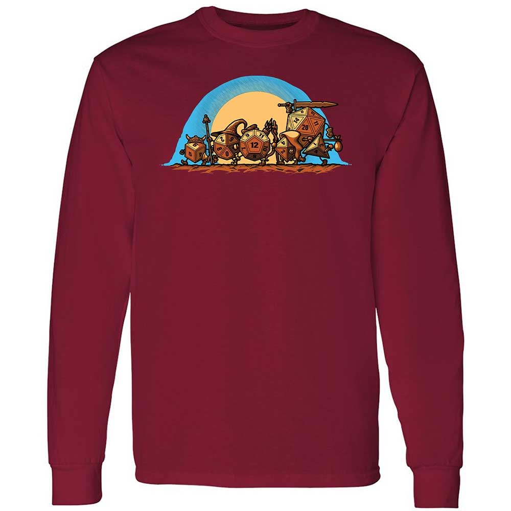 The Fellowship Of The Dice Long Sleeve T-Shirt - Cardinal Red - 7