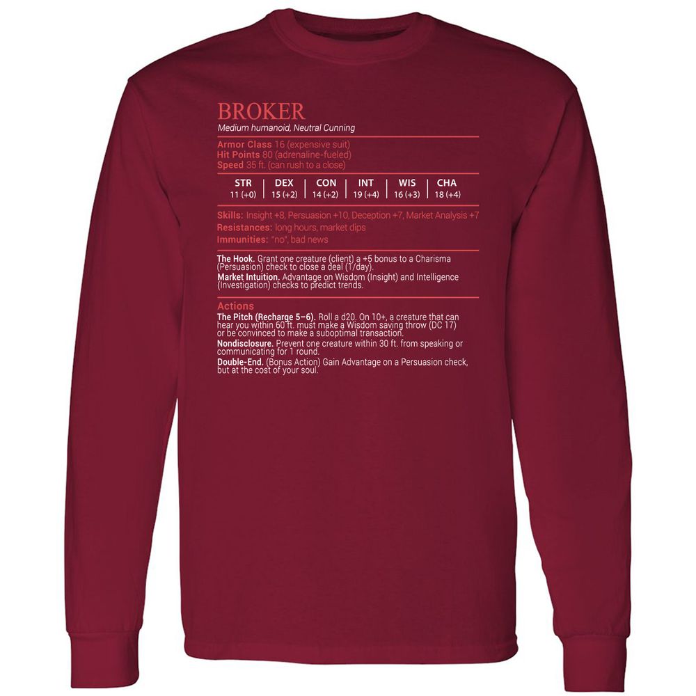 Broker Stats Block - Cardinal Red - 7