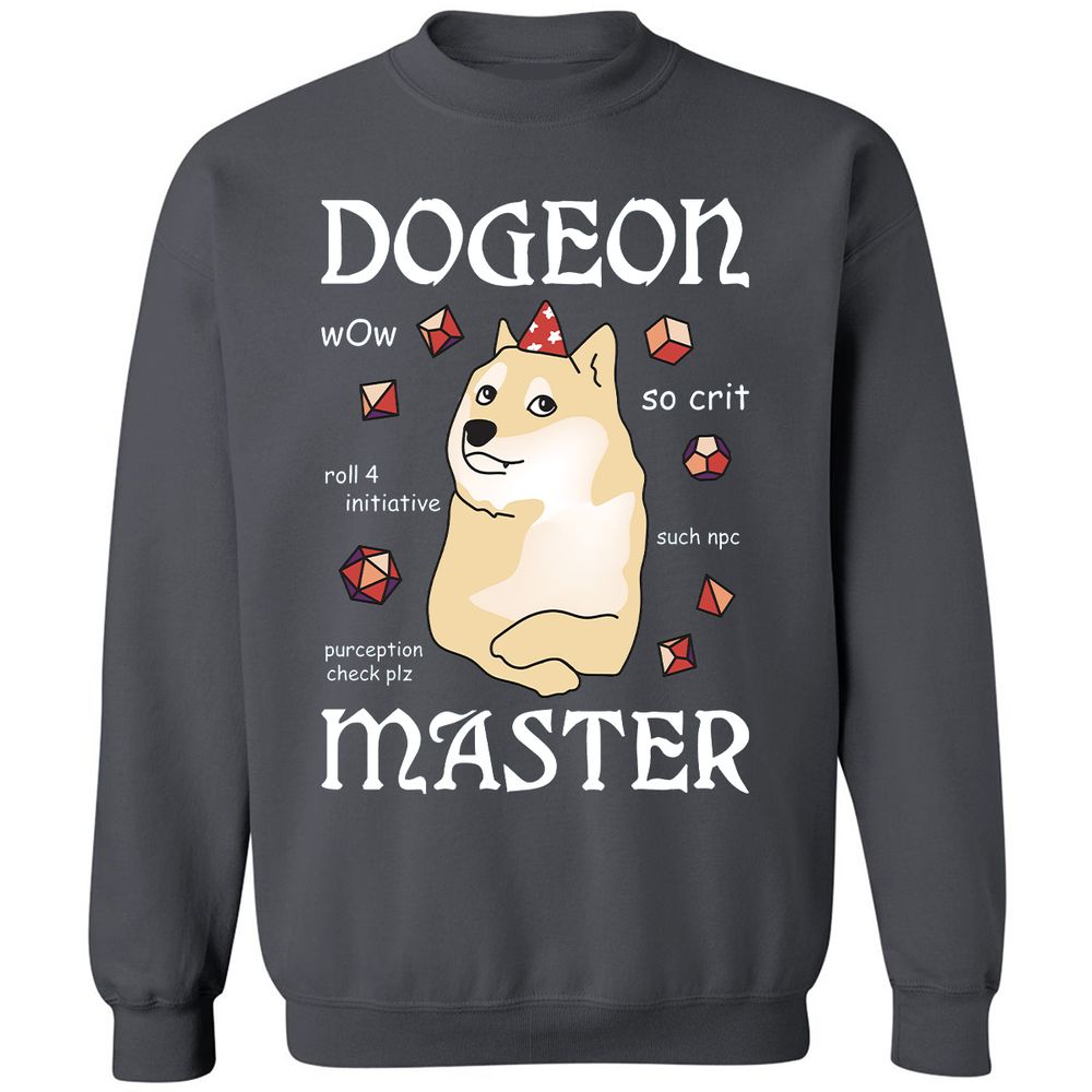Dogeon Master Classic Unisex Sweatshirt - Charcoal - 7