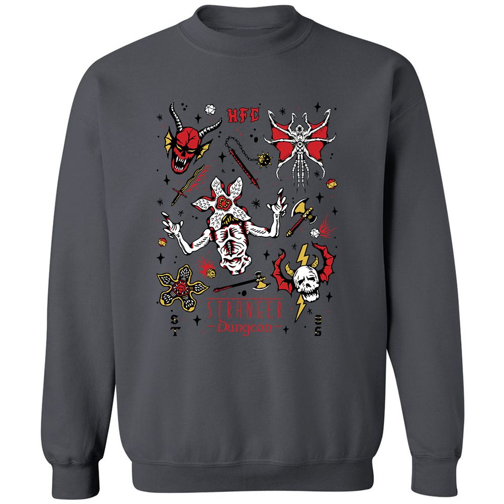 STRANGER DUNGEON Classic Unisex Sweatshirt - Charcoal - 7