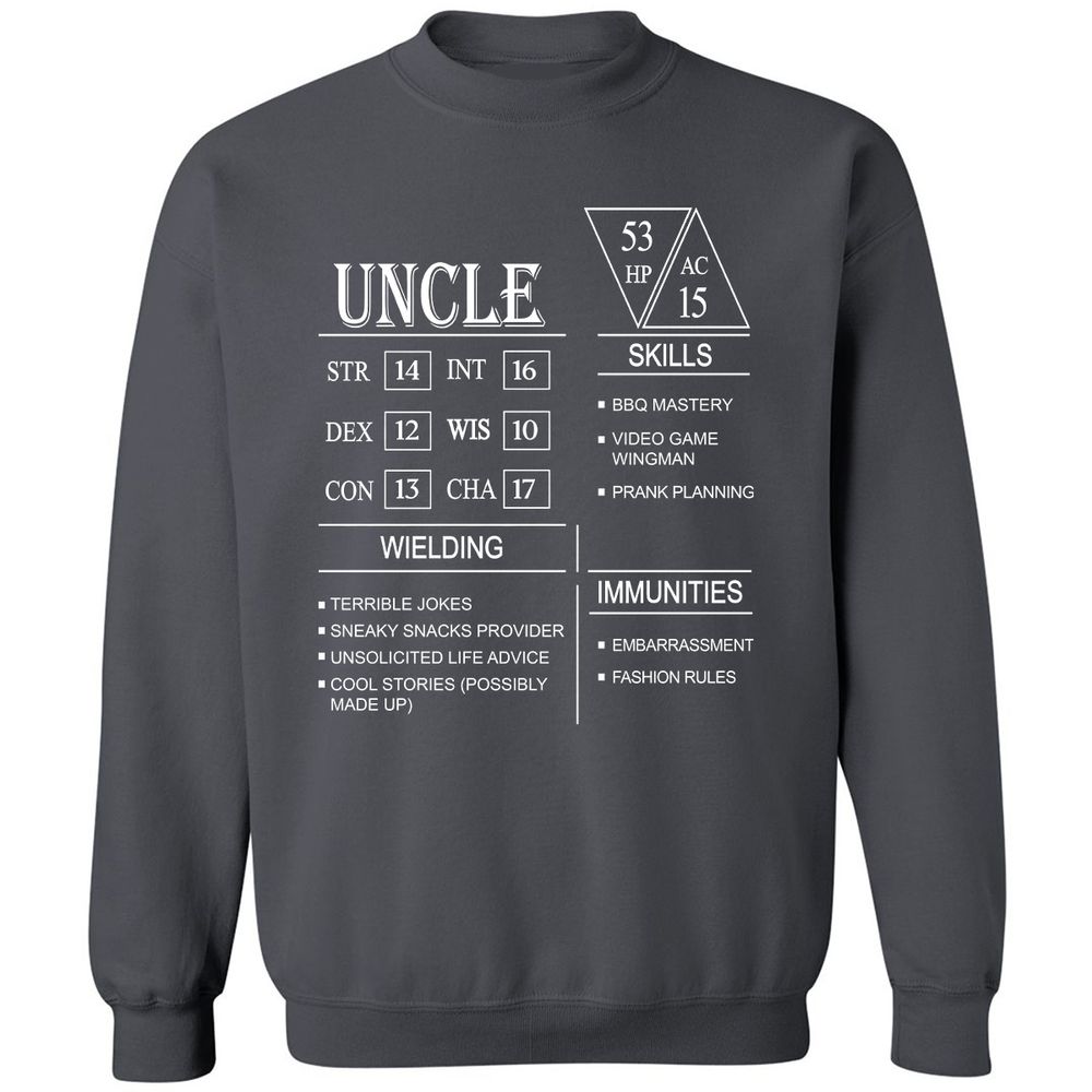 Uncle Stats Classic Unisex Sweatshirt - Charcoal - 7