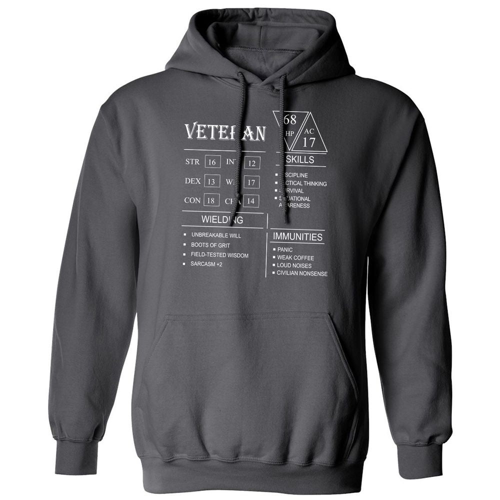 Veteran New Classic Unisex Hoodie - Charcoal - 7
