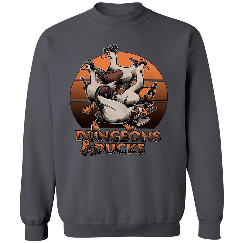 Dungeons And Ducks Classic Unisex Sweatshirt - Charcoal - 7