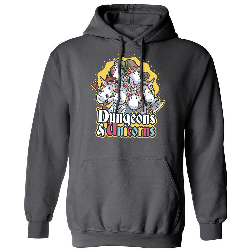 Dungeons And Unicorns Classic Unisex Hoodie - Charcoal - 7