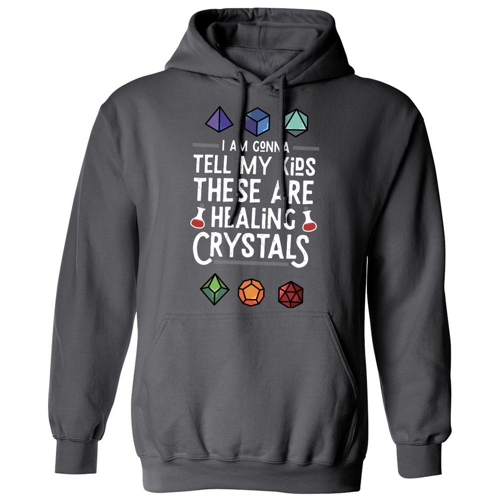 Healing Crystals Classic Unisex Hoodie - Charcoal - 7