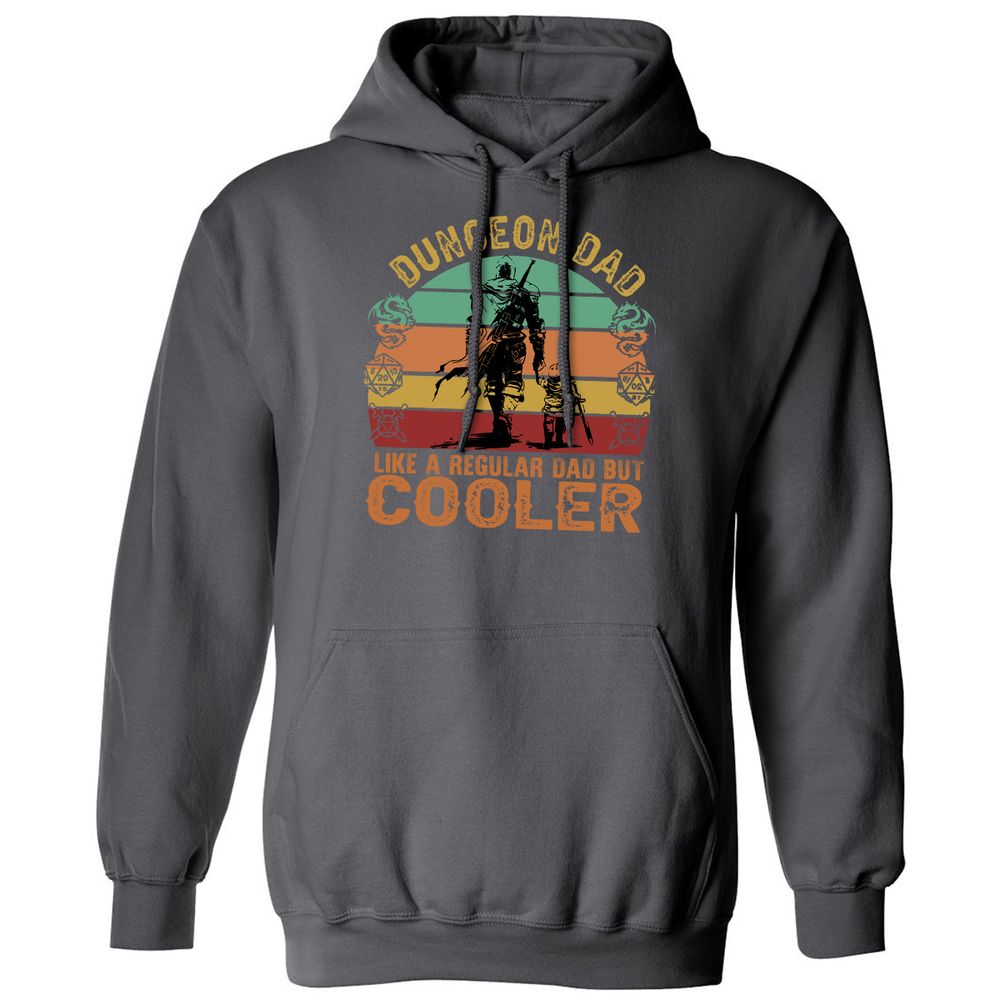 Dungeon Dad Like A Regular Dad Classic Unisex Hoodie - Charcoal - 7