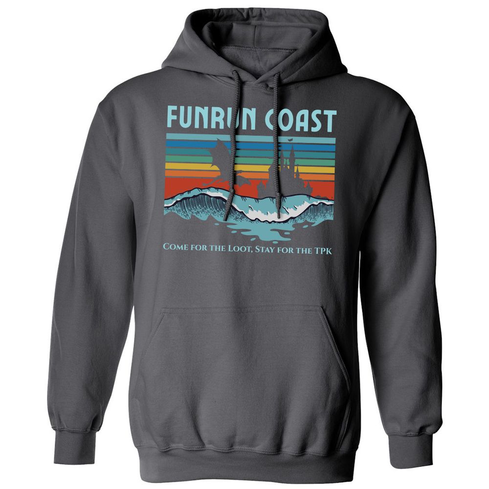 FUNRUN COAST Classic Unisex Hoodie - Charcoal - 7