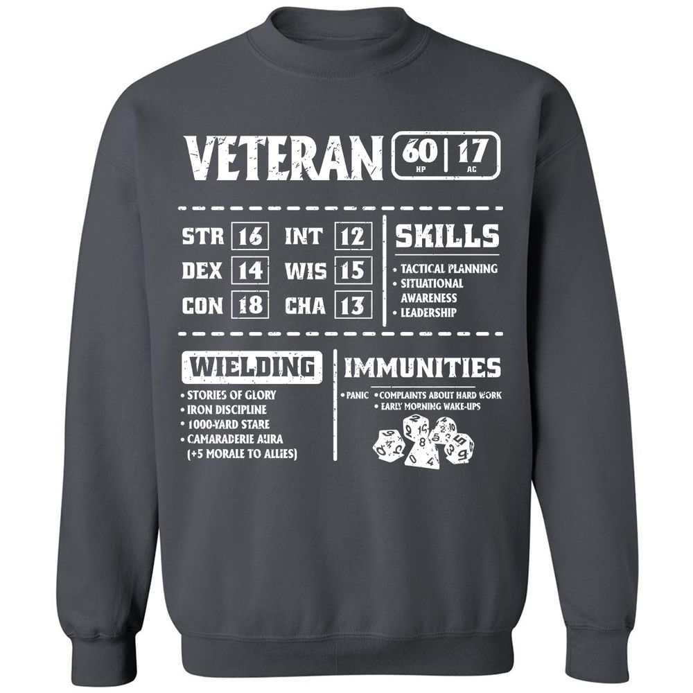 Veteran New Ver. Classic Unisex Sweatshirt - Charcoal - 7