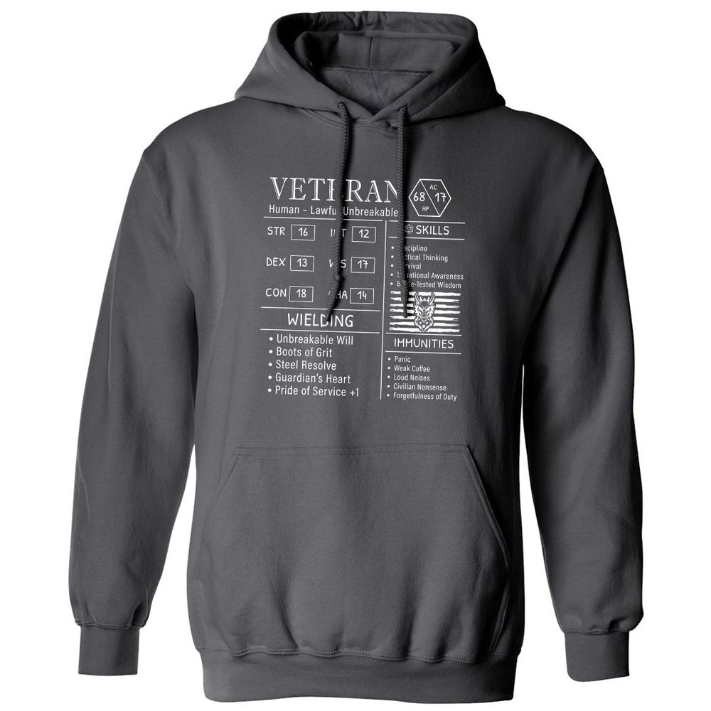 2710 veteran stats new Classic Unisex Hoodie - Charcoal - 7