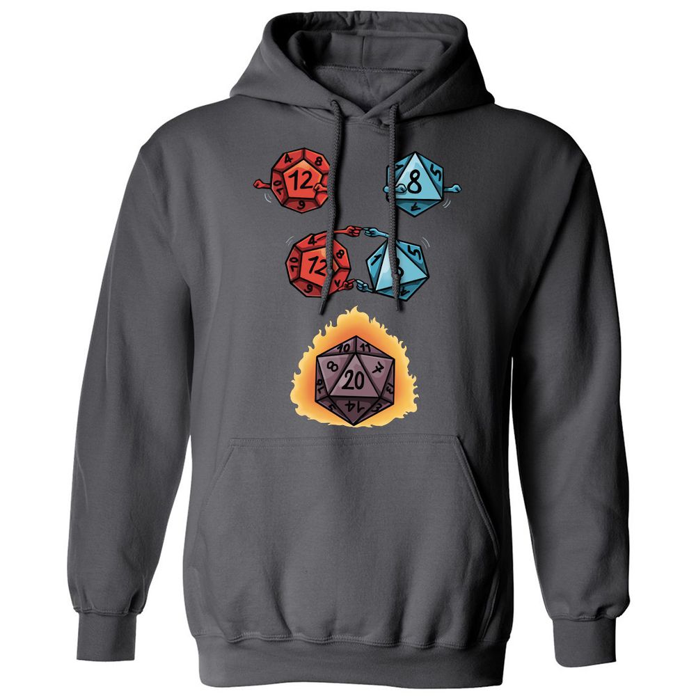 Dice Fusion Classic Unisex Hoodie - Charcoal - 7
