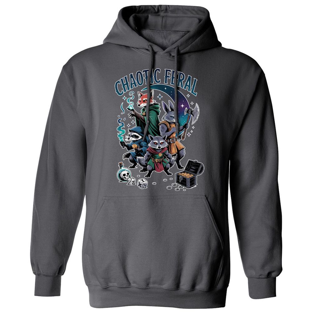 Chaotic Feral Classic Unisex Hoodie - Charcoal - 7