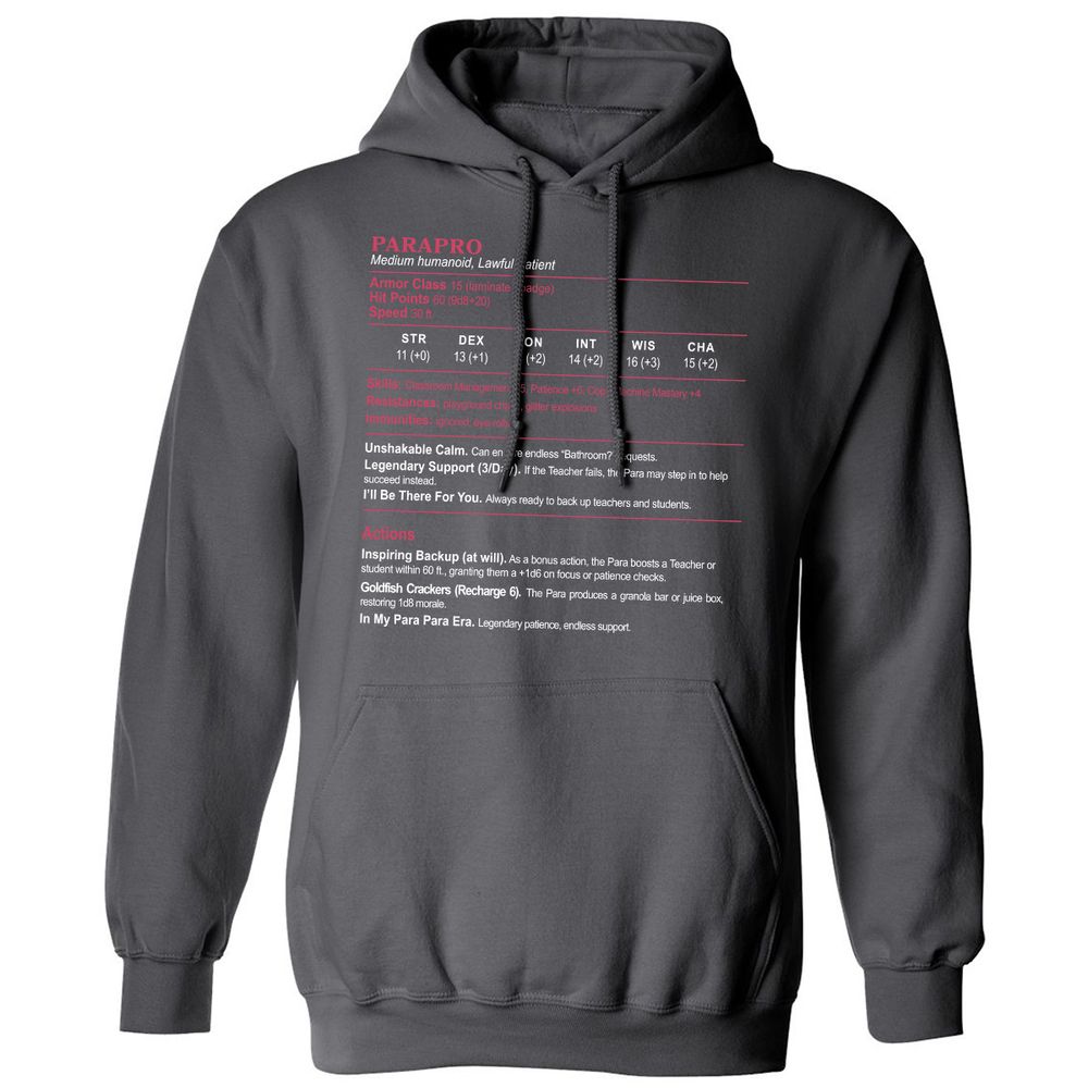 para Classic Unisex Hoodie - Charcoal - 7