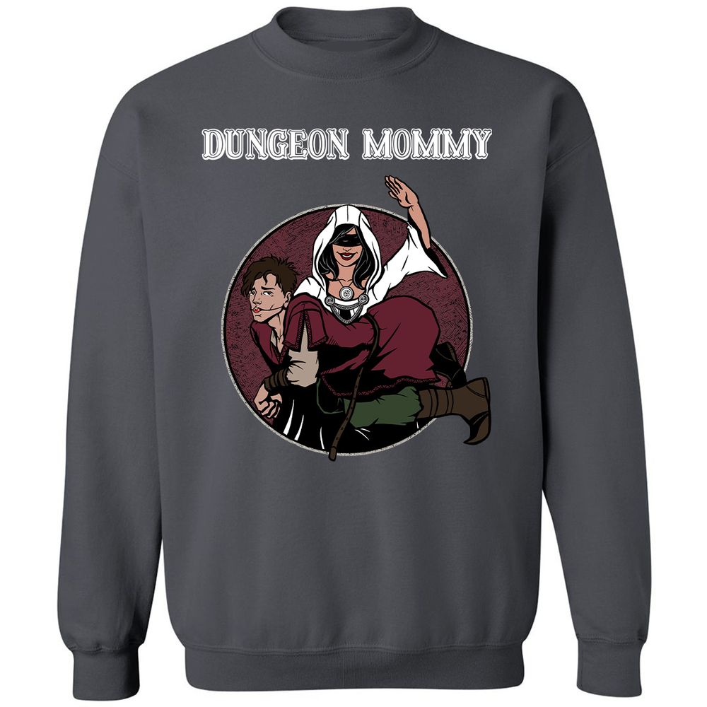 Dominant Dungeon Mommy Classic Unisex Sweatshirt - Charcoal - 7