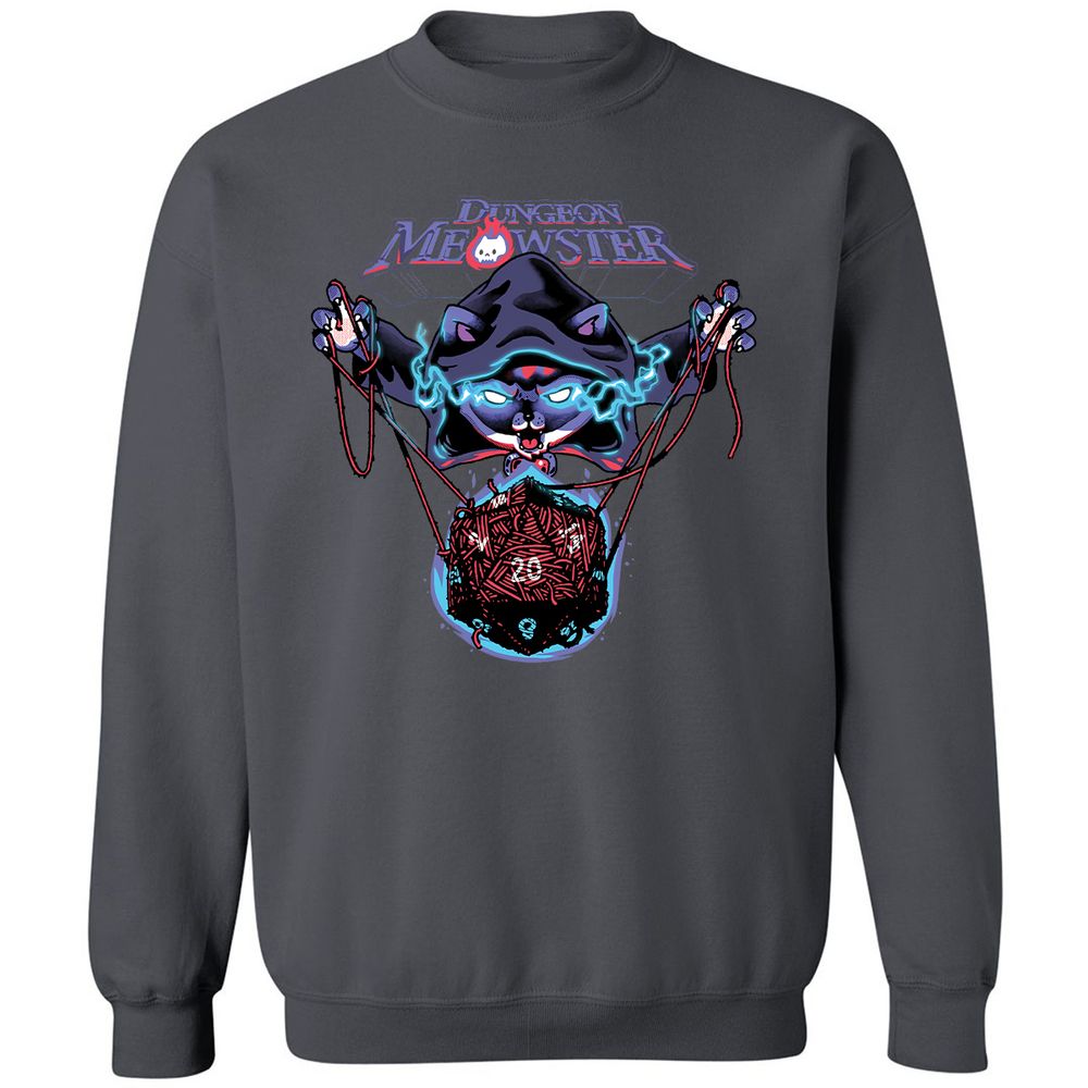Dungeon Meowster Classic Unisex Sweatshirt - Charcoal - 7