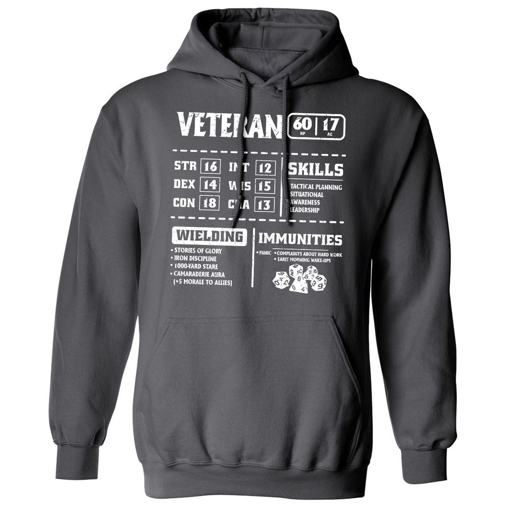 Veteran New Ver. Classic Unisex Hoodie - Charcoal - 7