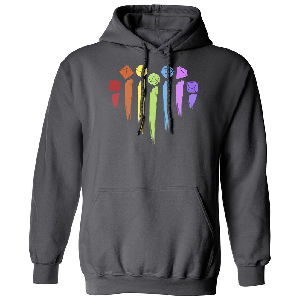 Dice Rainbow Heart Shape - Charcoal - 7