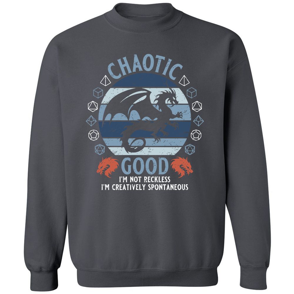 Chaotic Good 2 Classic Unisex Sweatshirt - Charcoal - 7