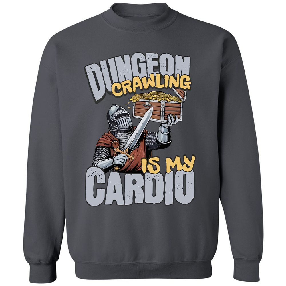 Dungeon Crawling Is My Cardio Classic Unisex Sweatshirt - Charcoal - 7