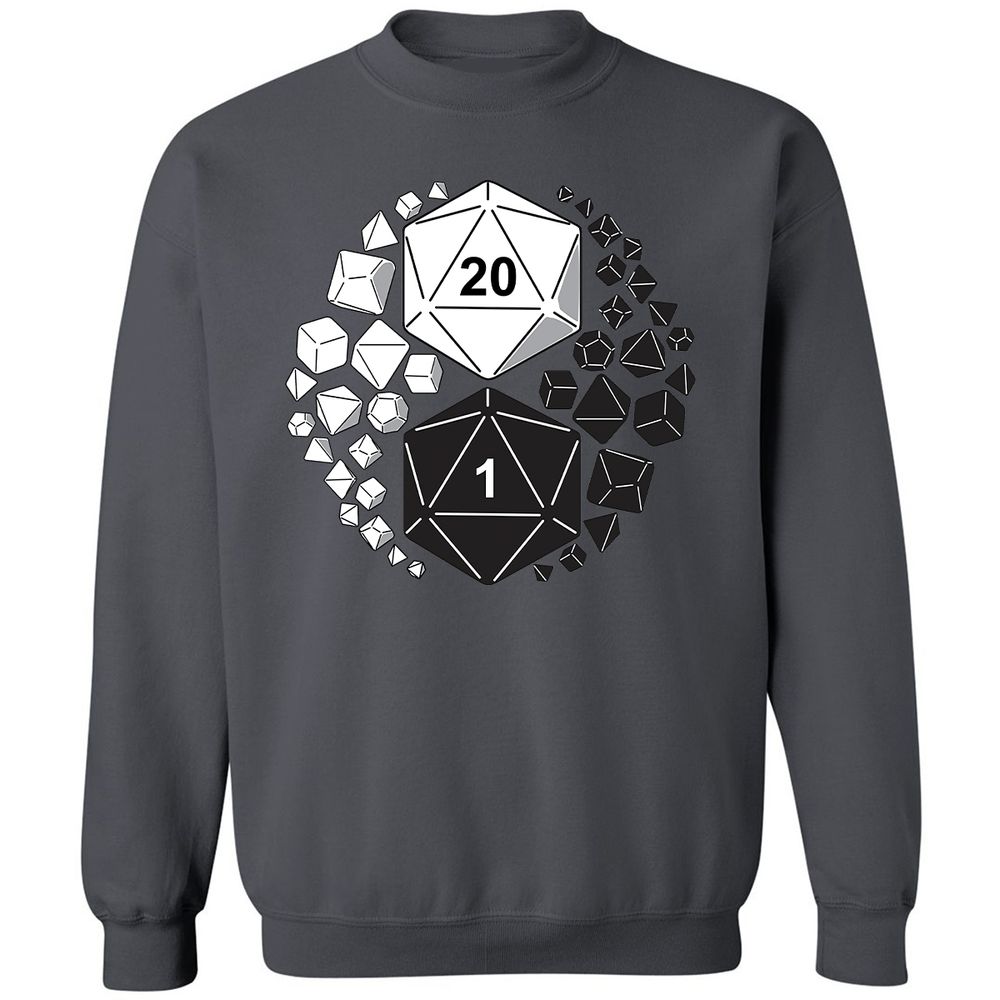 Gaming Yin Yang Classic Unisex Sweatshirt - Charcoal - 7