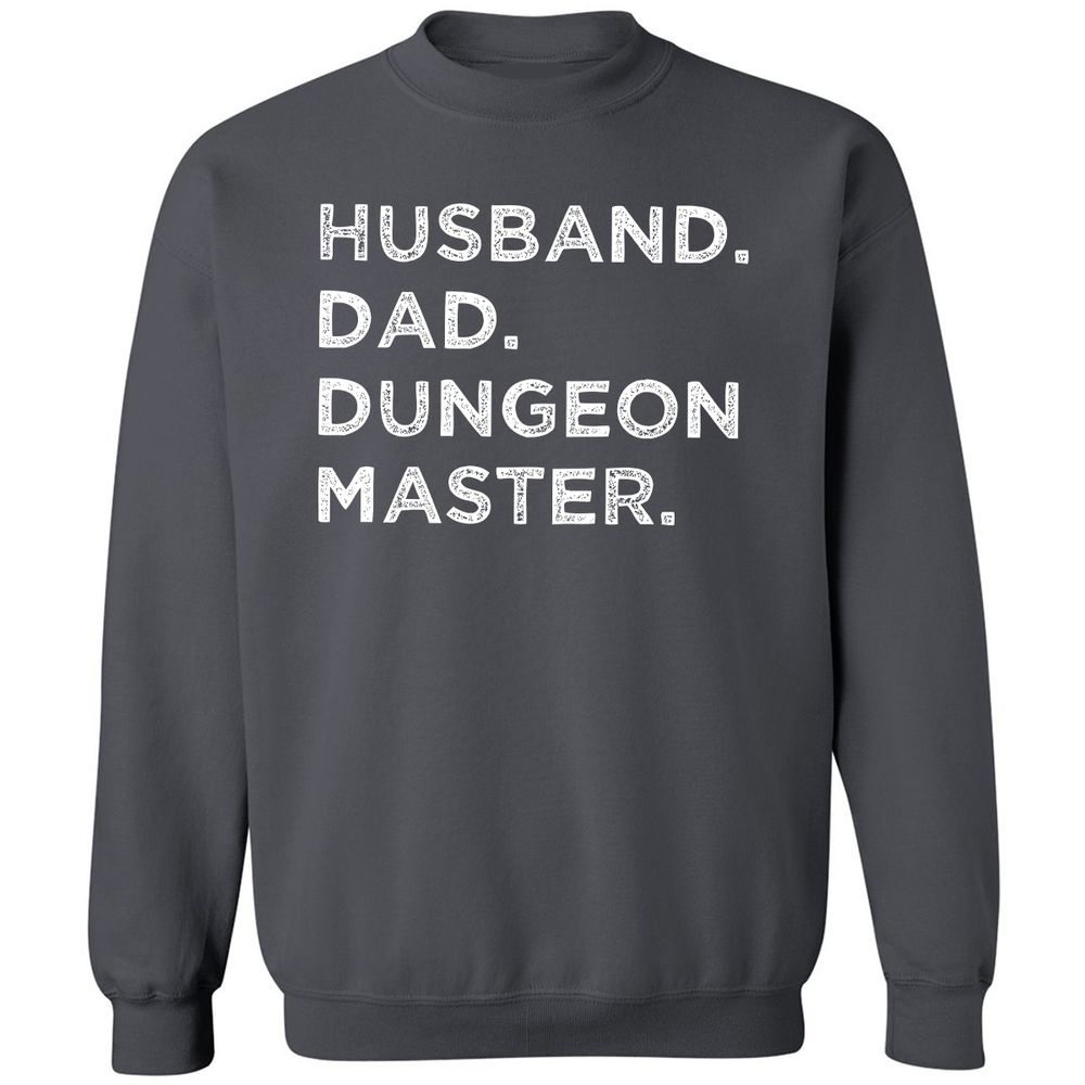 Husband Dad Dungeon Master Classic Unisex Sweatshirt - Charcoal - 7