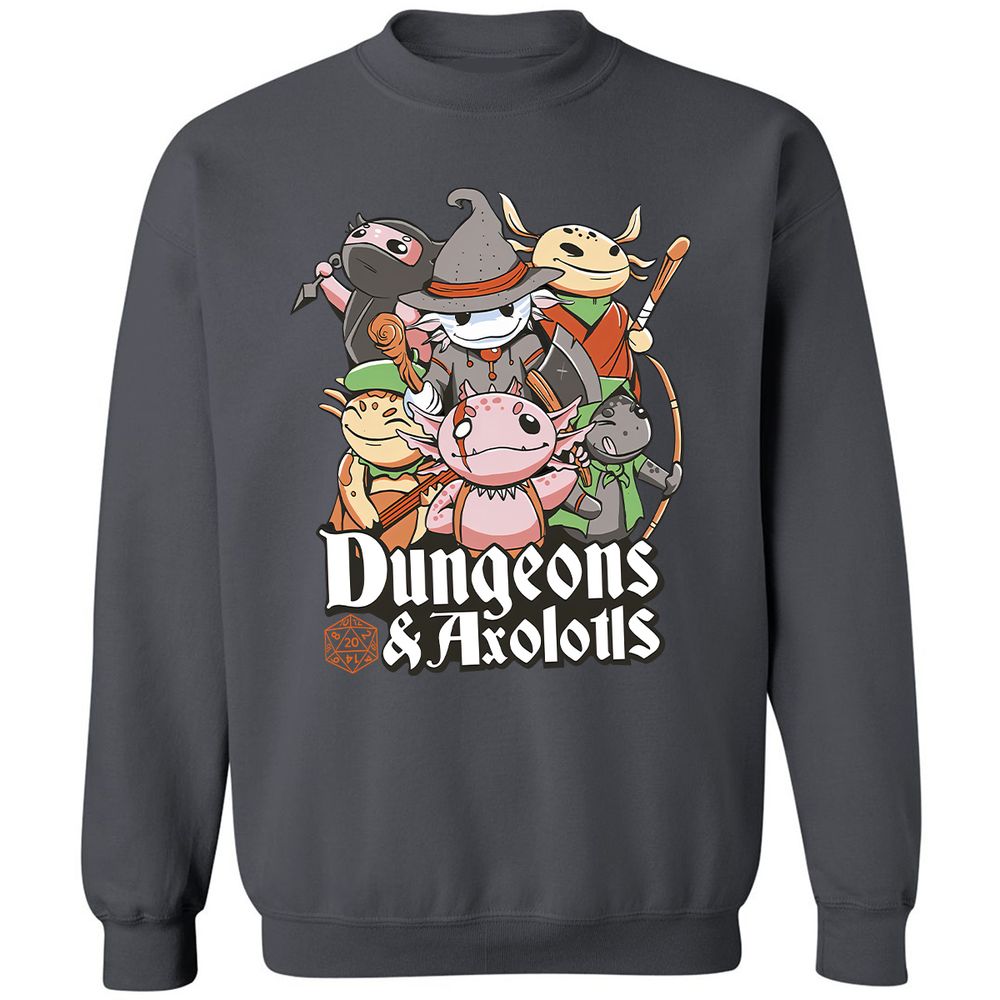 Dungeons And Axolotls Classic Unisex Sweatshirt - Charcoal - 7
