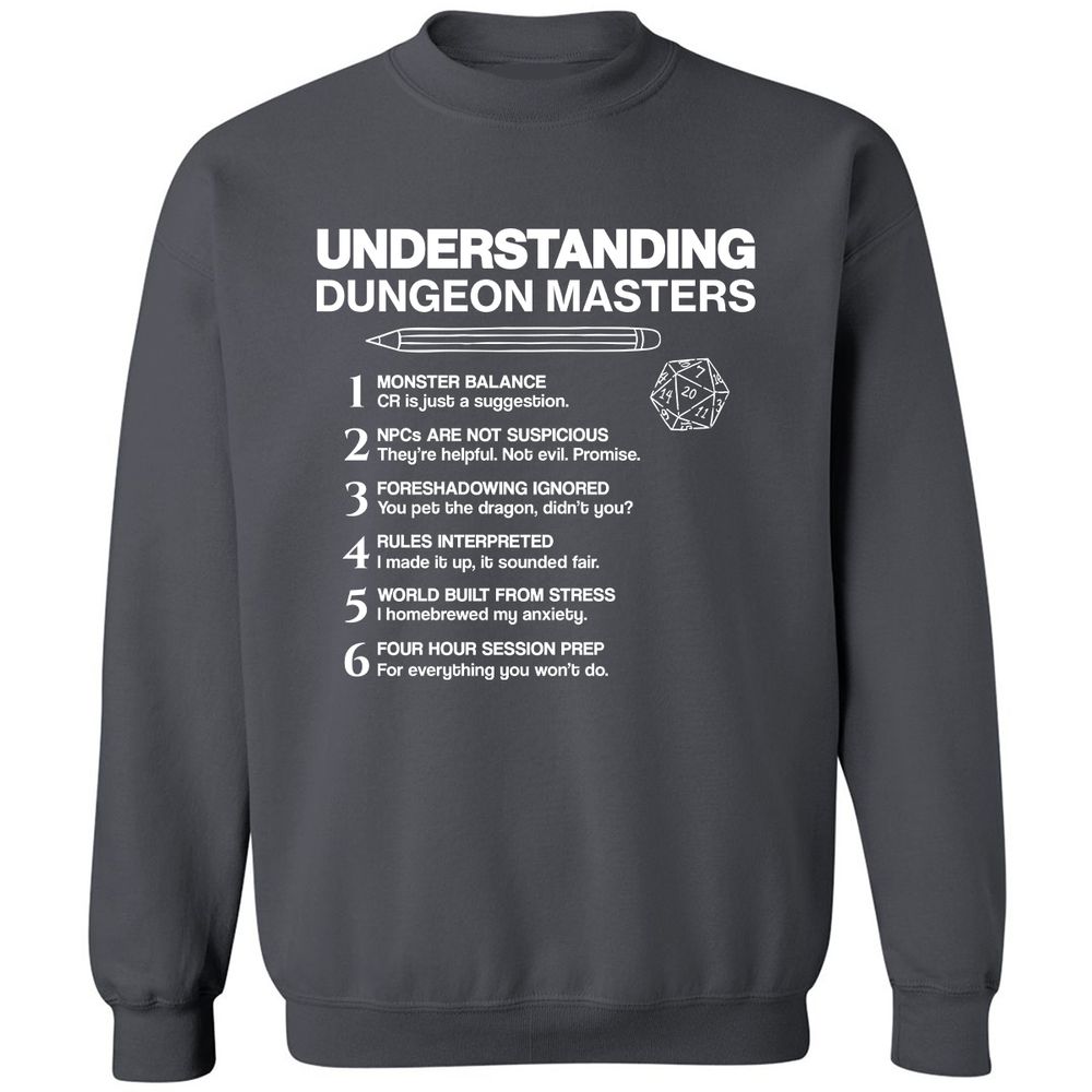 Understanding Dungeon Masters Classic Unisex Sweatshirt - Charcoal - 7