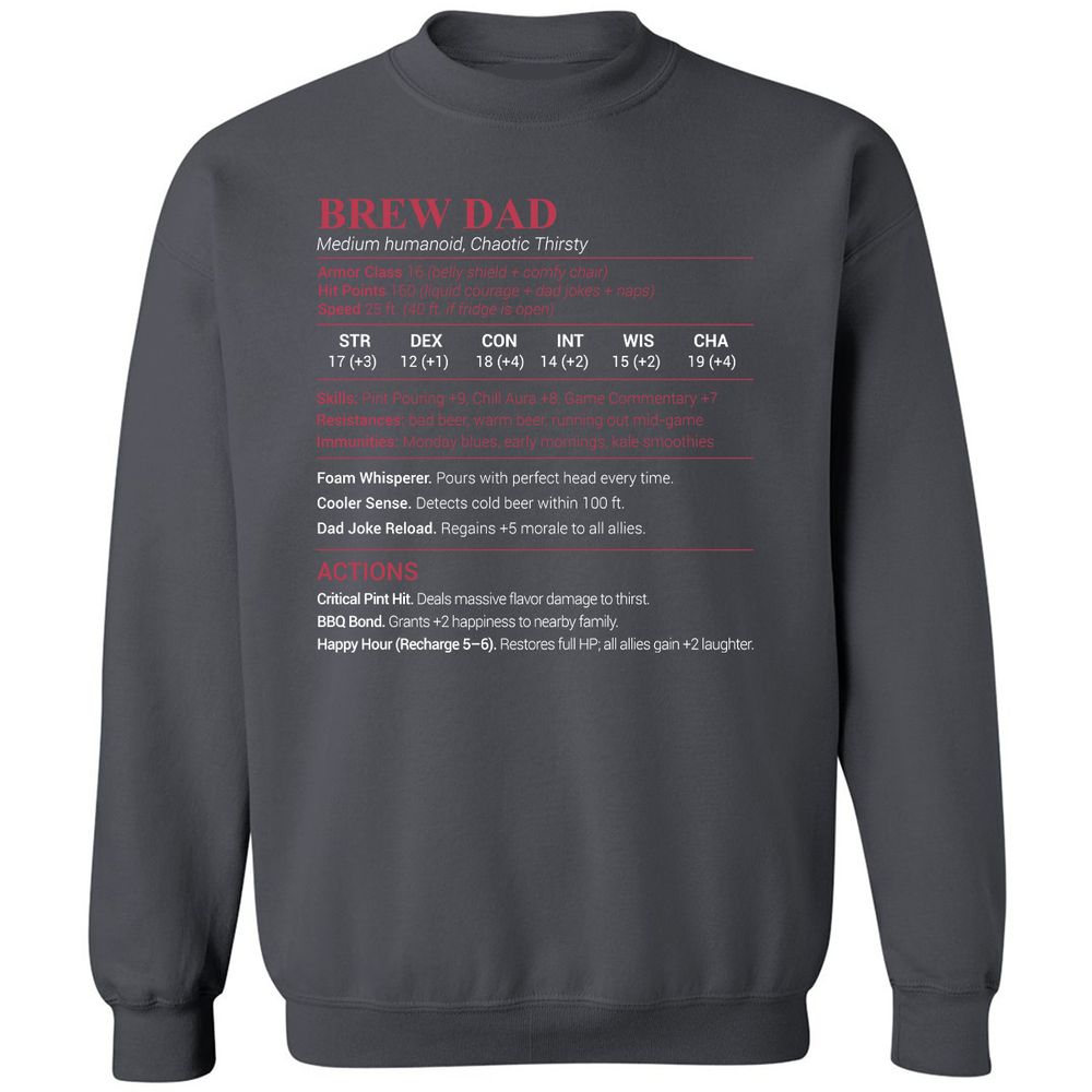 Brew Dad Classic Unisex Sweatshirt - Charcoal - 7
