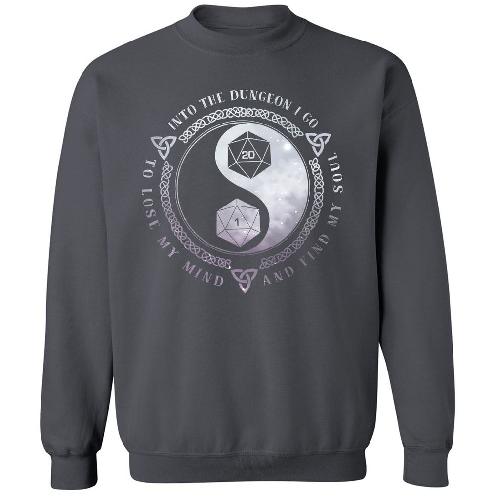 Into The Dungeon I Go Classic Unisex Sweatshirt - Charcoal - 7