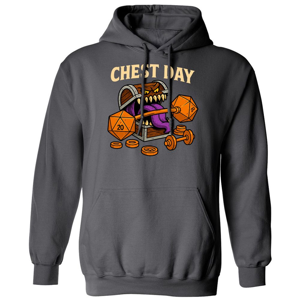 Chest Day Classic Unisex Hoodie - Charcoal - 7