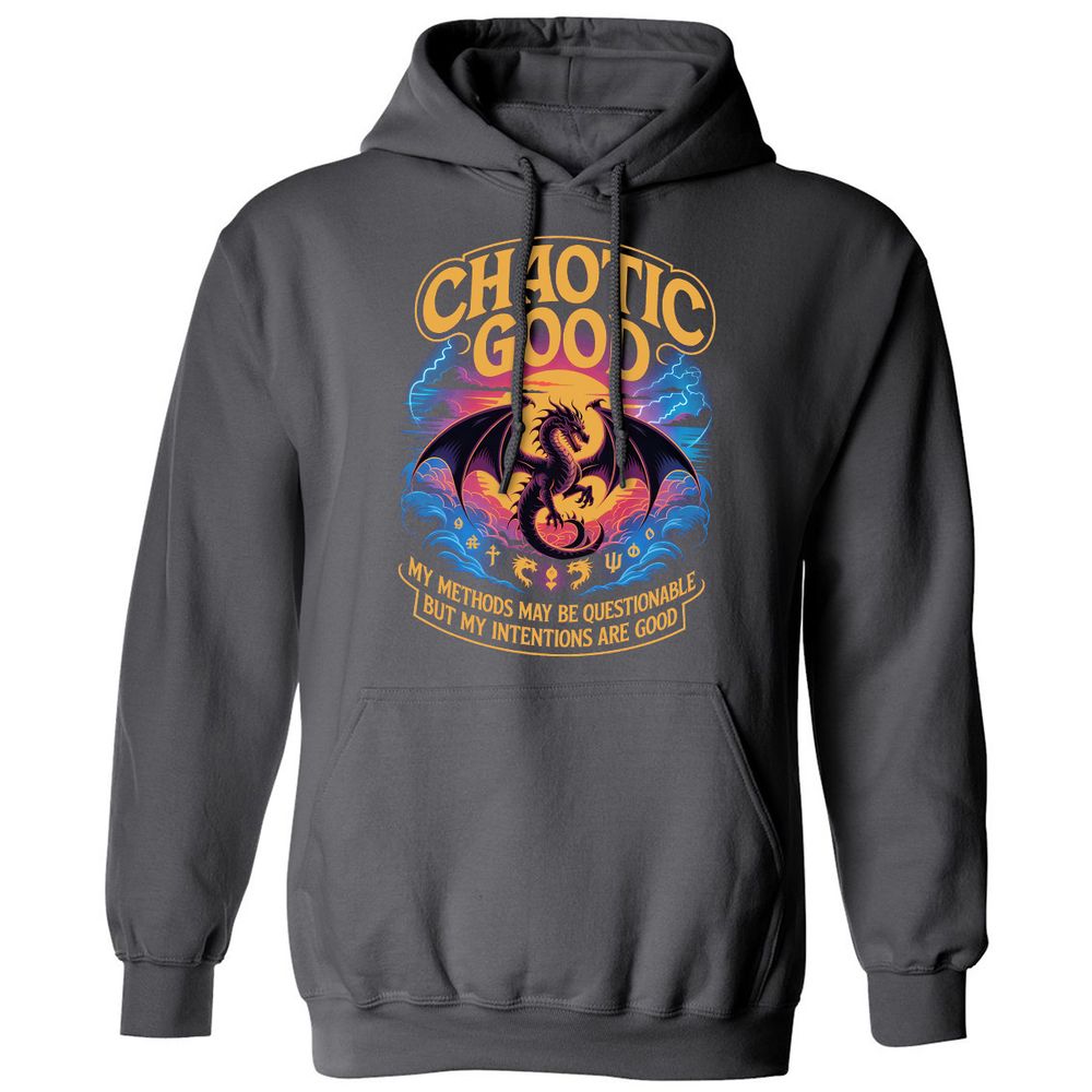 Chaotic Good Classic Unisex Hoodie - Charcoal - 7