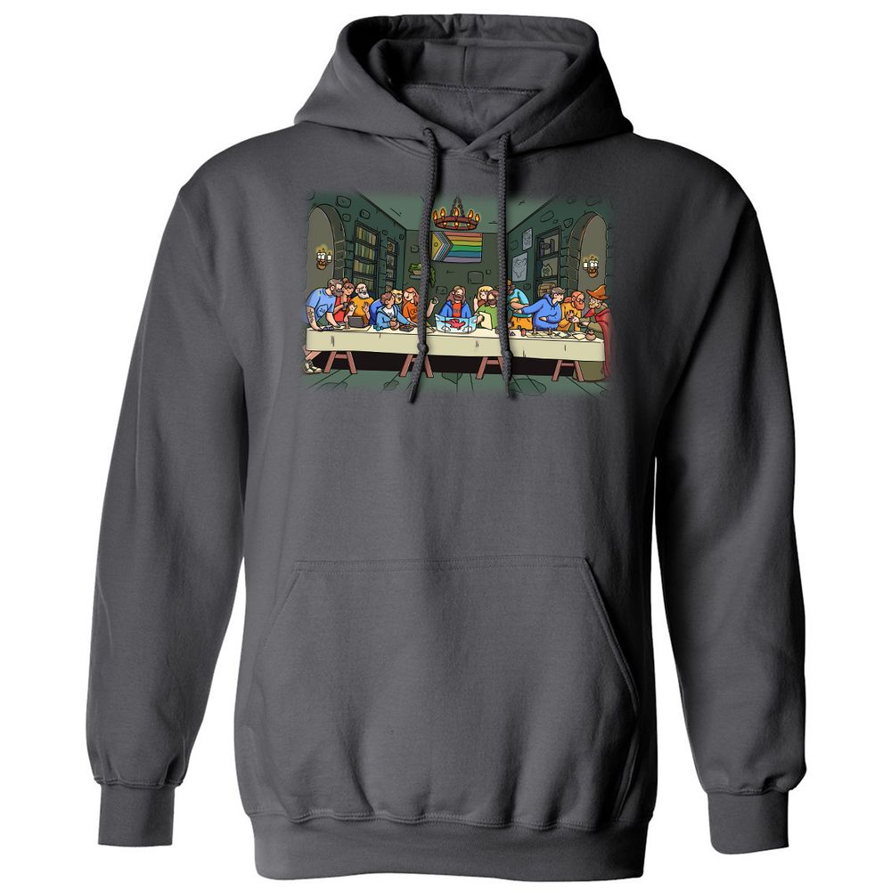 DnD Characters Pride Themed The Last Supper Shirt Classic Unisex Hoodie - Charcoal - 7