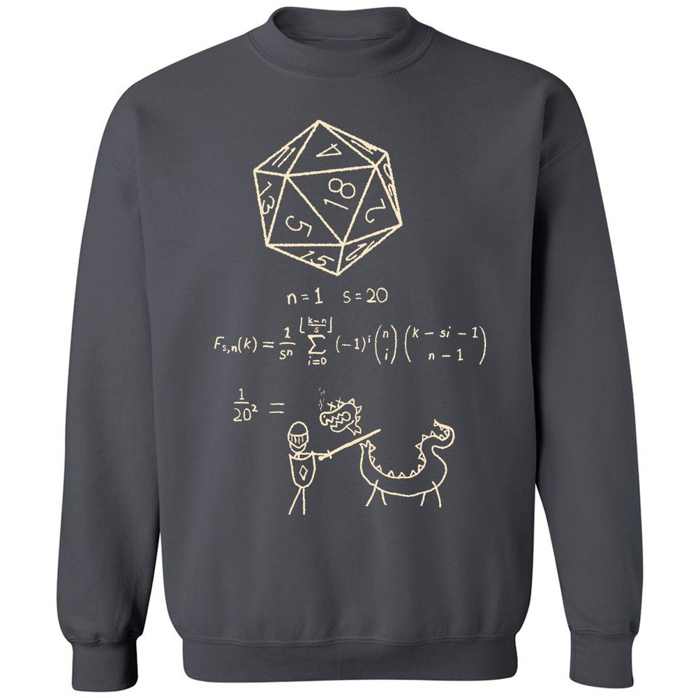 Science Of20 Sided Dice Classic Unisex Sweatshirt - Charcoal - 7
