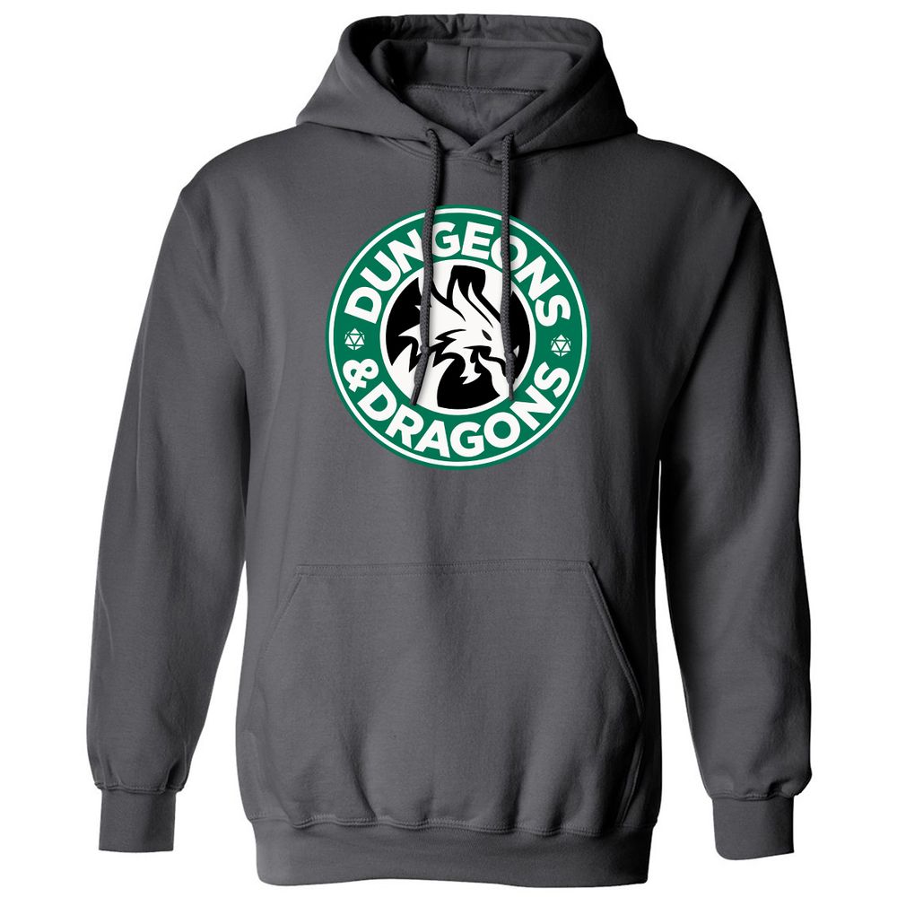D&D Coffee Classic Unisex Hoodie - Charcoal - 7