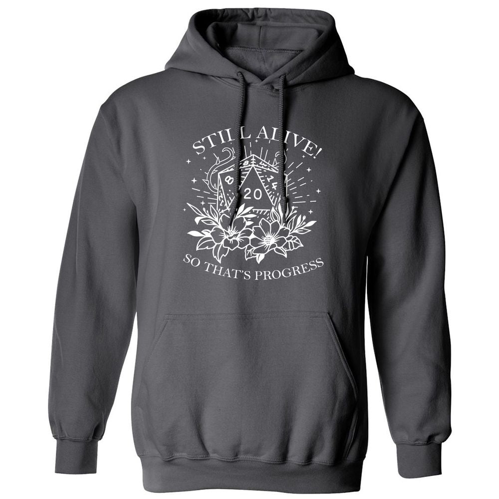 2710 Still Alive! So That’s Progress Classic Unisex Hoodie - Charcoal - 7