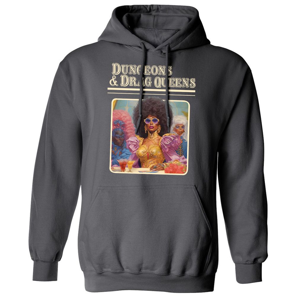 Dungeons & Drag Queens Classic Unisex Hoodie - Charcoal - 7
