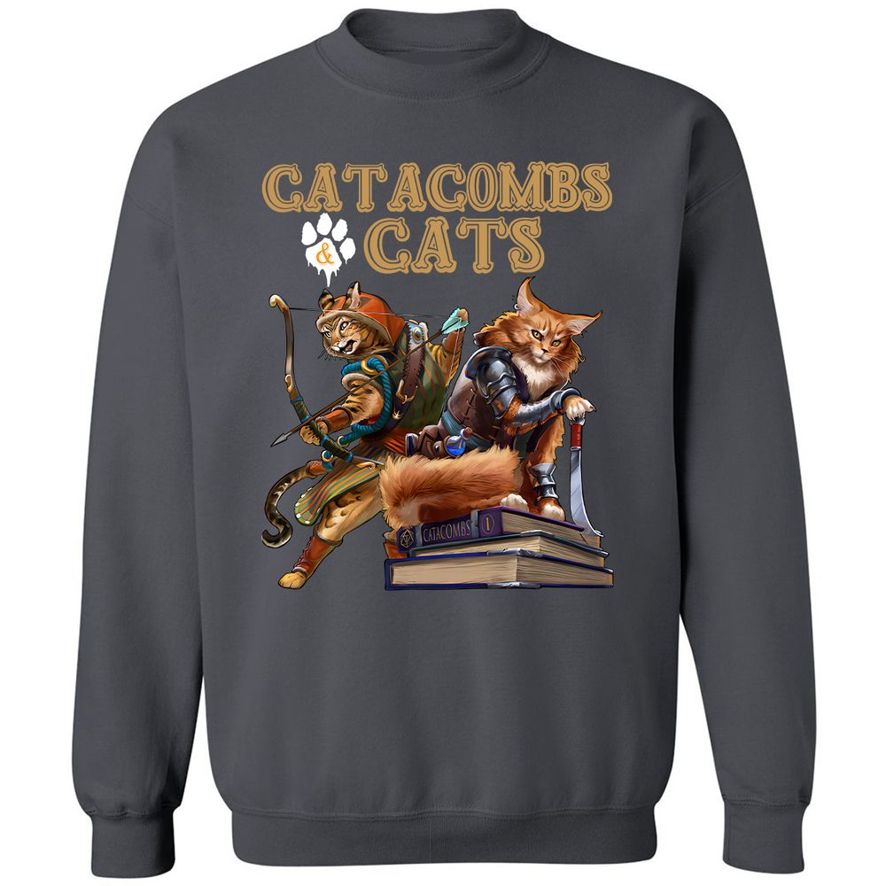 Catacombs & Cats Classic Unisex Sweatshirt - Charcoal - 7