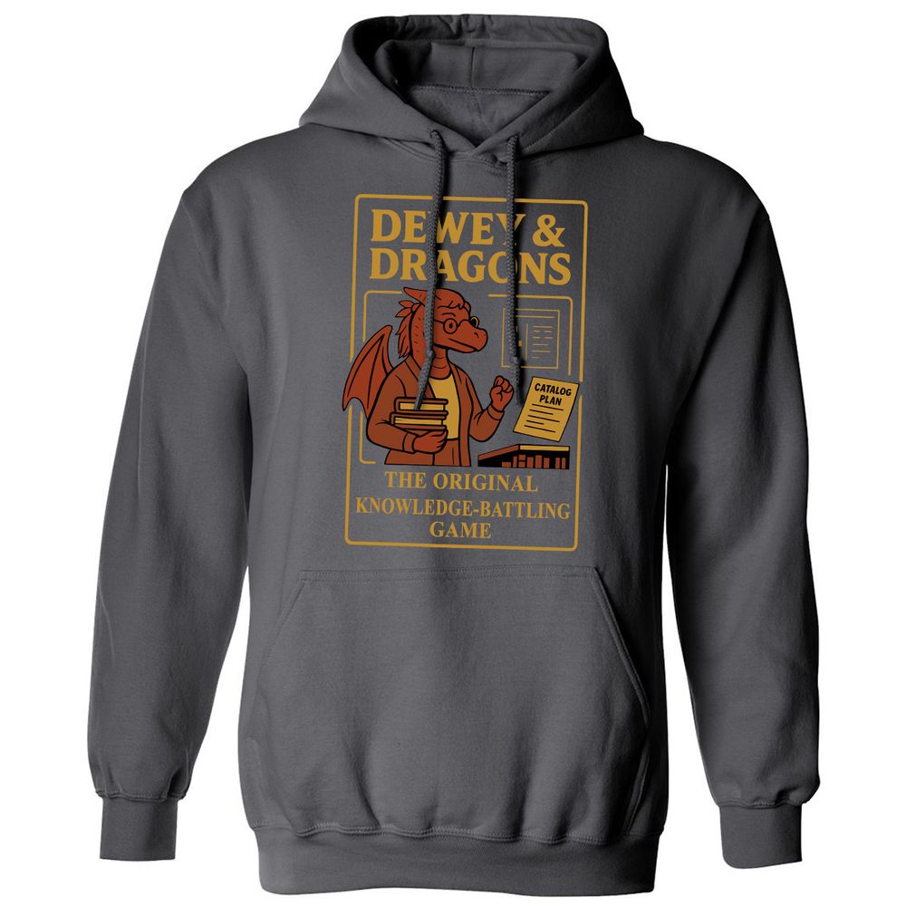 Dewey & Dragons Classic Unisex Hoodie - Charcoal - 7