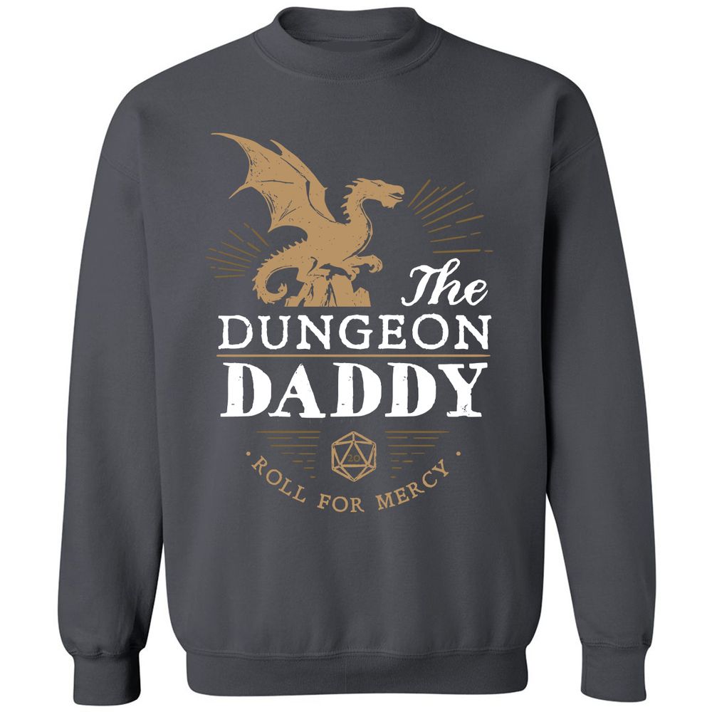 Dungeon Daddy Roll For Mercy Classic Unisex Sweatshirt - Charcoal - 7